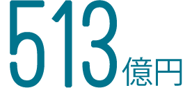 513億円